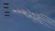 Symbolbild Russische Luftwaffe Sukhoi Su 25 Flugzeuge werfen Bomben Symbolbild Russische Luftwaffe Sukhoi Su 25 Flugzeuge werfen Bomben