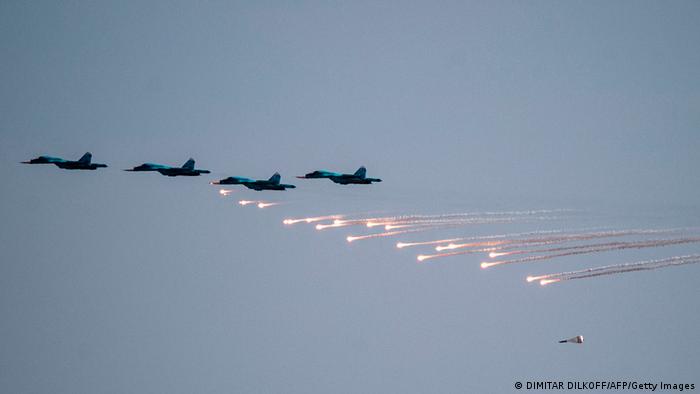 Bombas lanzadas por aviones de guerra rusos.