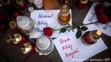 13.10.2022***Candles and flowers with messages have been placed on the pavement at Zamocka Street in Bratislava on October 13, 2022 after a 'radicalised teenager' shot dead two men at the Teplaren bar, a gay bar. - The shooting happened on October 12 outside the Teplaren bar and police said they found the gunman dead at another location on October 13. (Photo by VLADIMIR SIMICEK / AFP)