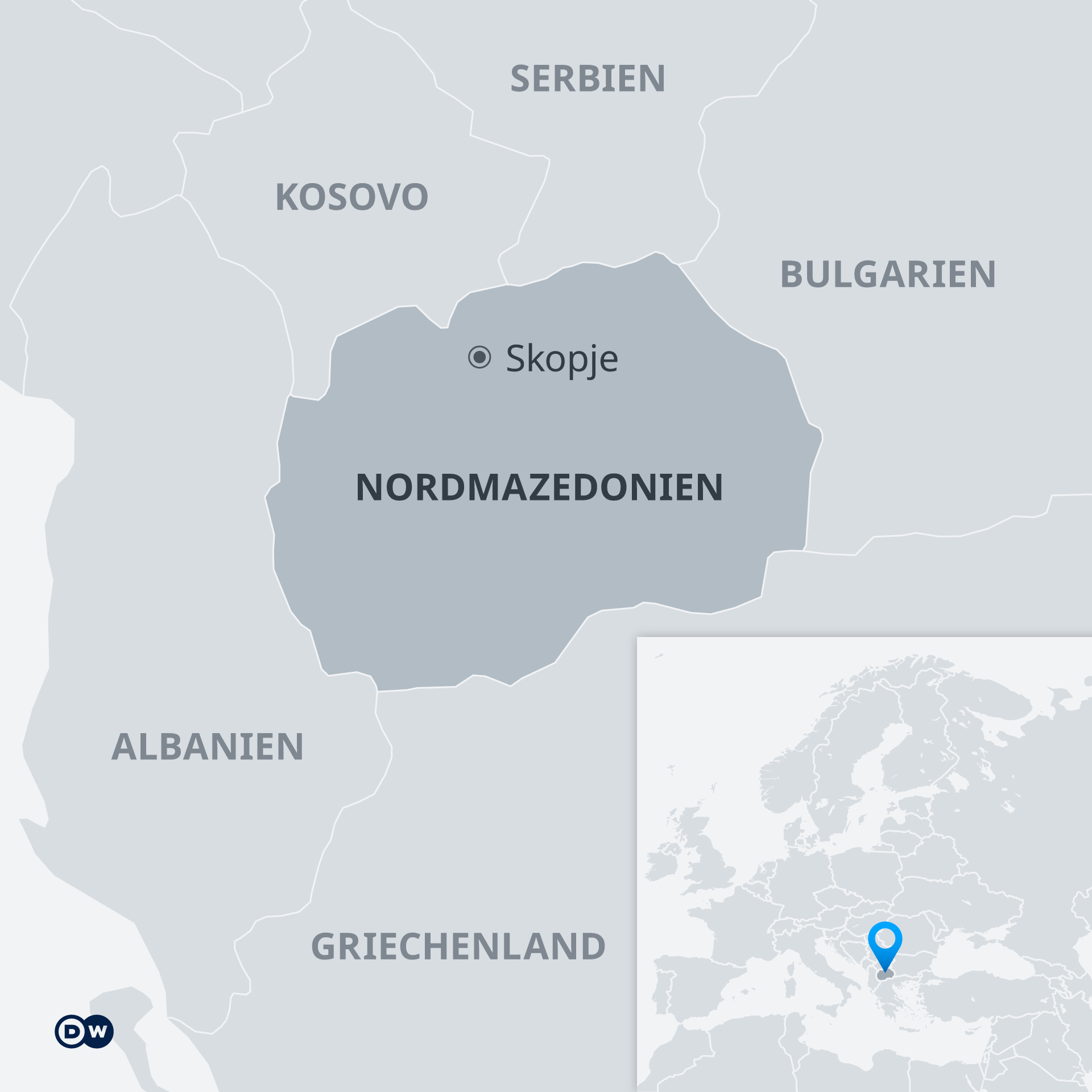 Karte Nord-Mazedonien DE Karte Nord-Mazedonien DE