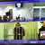 Geteilter Bildschirm eines russischen TV-Senders: Oben der Gerichtssall in Krasnogarsk unten per Video zugeschaltet Brittney Griner hinter Gittern