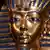 The burial mask of Egyptian Pharaoh Tutankhamun.