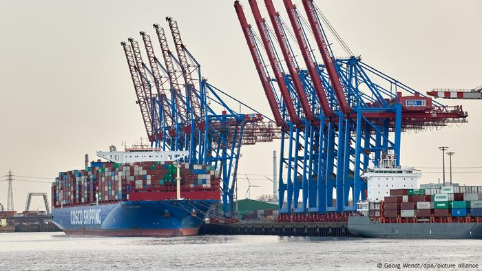 Deutschland Terminal Tollerort im Hamburger Hafen