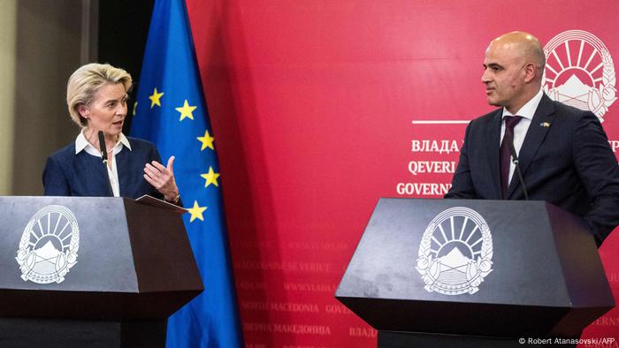 Nordmazedonien von der Leyen bei Kovacevski Nordmazedonien von der Leyen bei Kovacevski