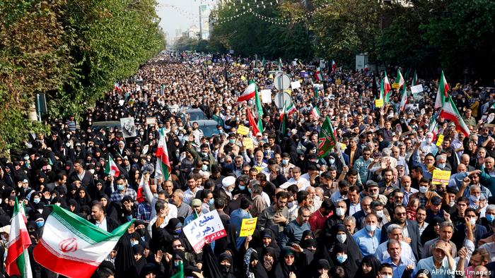 Manifestantes en las calles de Teherán.