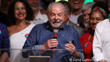 Brazil's former President and presidential candidate Luiz Inacio Lula da Silva speaks at an election night gathering on the day of the Brazilian presidential election run-off, in Sao Paulo, Brazil October 30, 2022. REUTERS/Carla Carniel
