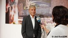 Exhibition Remains of Paranoia in Tirana.German photographer Alfred Diebold Alfred Diebold in an interview with DW in Tirana at the exhibition Remains of Paranoia in Tirana,. 