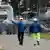 Dos trabajadores del gasoducto Nord Stream 1.