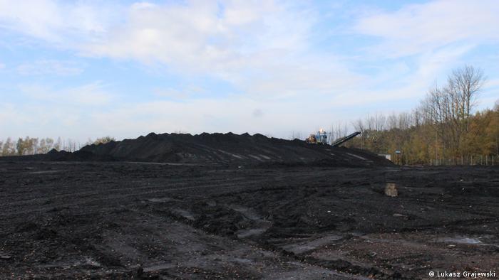Składowanie węgla w kopalni Brzeszcze na Górnym Śląsku