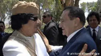 Treffen von Mubarak und Gaddafi