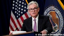 ARCHIV 27.07.2022 ***FILE PHOTO: Federal Reserve Chair Jerome Powell speaks during a news conference in Washington, U.S., July 27, 2022. REUTERS/Elizabeth Frantz/File Photo