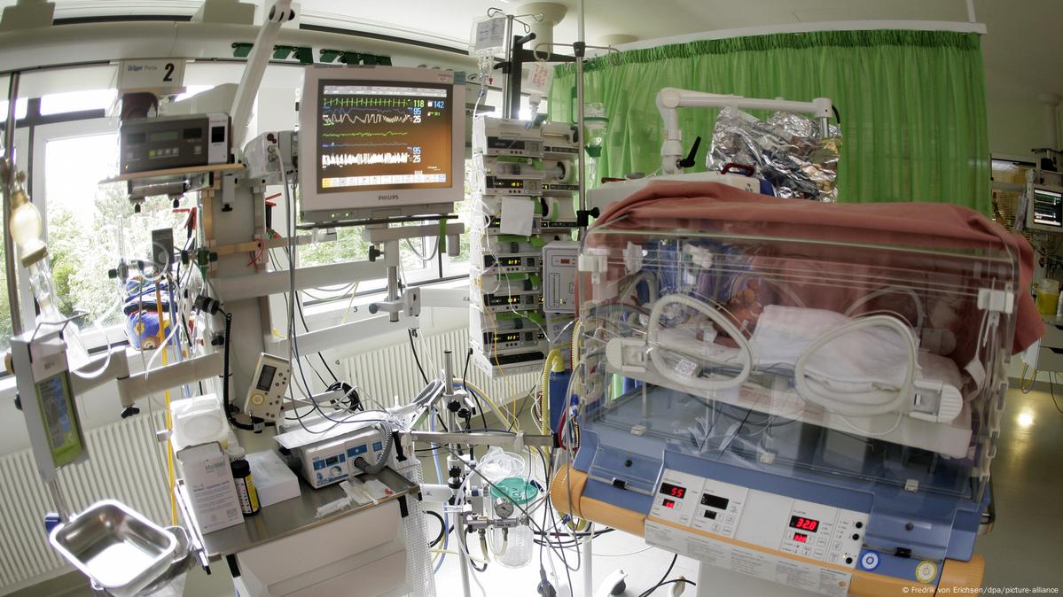 Baby in an incubator