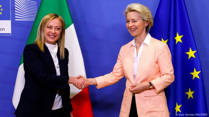 Giorgia Meloni dhe Ursula von der Leyen 