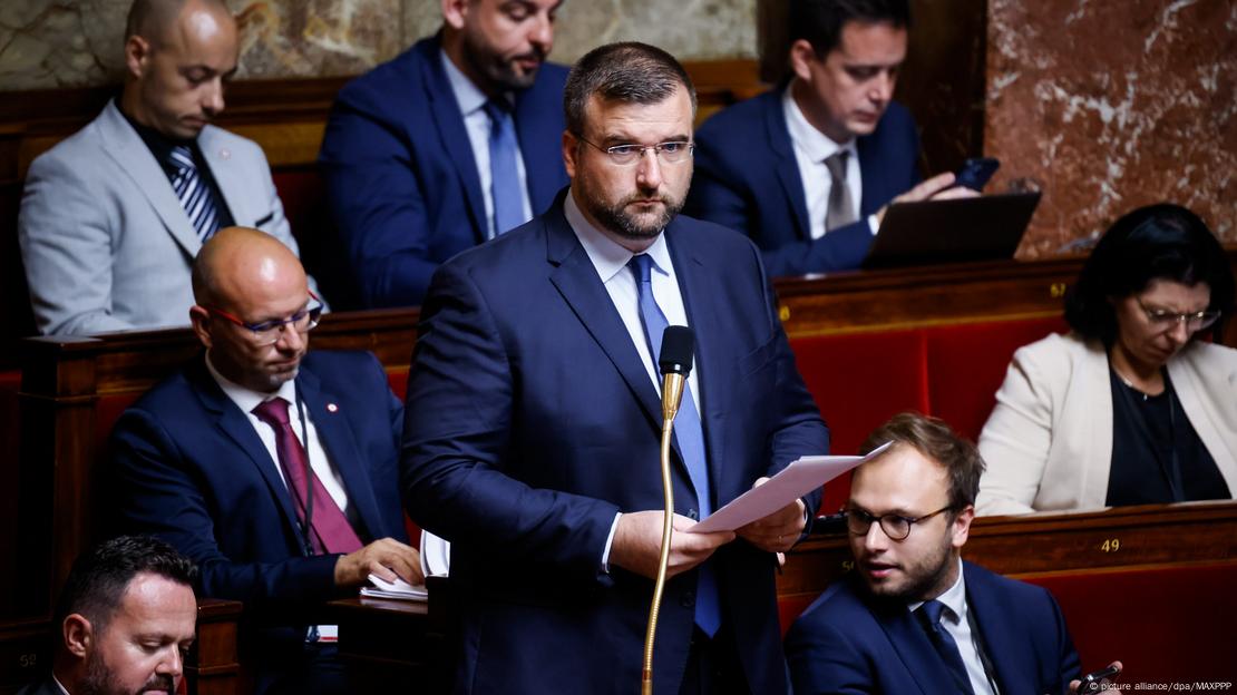 Gregoire de Fournas attends a session of questions to the Government at the French National Assembly in Paris, on July 26, 2022.