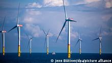 29.08.2020
Windräder stehen zwischen den Inseln Rügen und Bornholm in der Ostsee. Die Energiepolitik der Berliner Ampel-Regierung hat nach Einschätzung des Energieunternehmens Iberdrola die Erneuerbaren-Energie-Branche in Deutschland einen neuen Schwung versetzt. (Zu: dpa «Iberdrola bereit zum Baubeginn von Ostsee-Windpark «Baltic Eagle») +++ dpa-Bildfunk +++