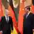 O chanceler federal alemão, Olaf Scholz, e o presidente chinês, Xi Jinping.
