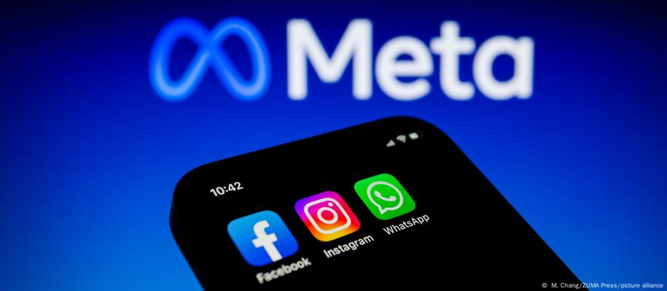 Meta controla Facebook, Instagram e WhatsApp, três das mais conhecidas redes sociais