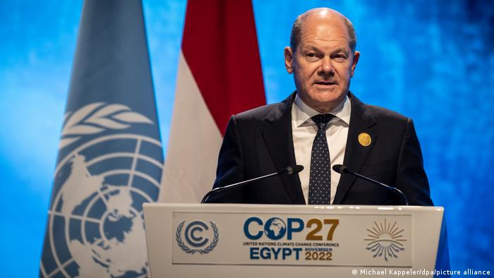 COP27: Kancelari Olaf Scholz gjjatë fjalimit të tij në plenumin e Konferencës Botërore të OKB-së për Klimën