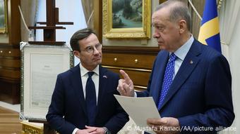 Ο Σουηδός πρωθυπουργός με τον Τούρκο πρόεδρο στην Άγκυρα
