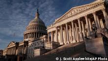 The Senate is seen on Election Day at the Capitol in Washington, early Tuesday, Nov. 8, 2022. After months of primaries, campaign events and fundraising pleas, today's midterm elections will determine the balance of power in Congress. (AP Photo/J. Scott Applewhite)
