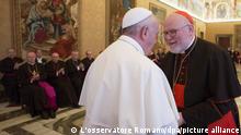 The handout picture provided by the Vatican newspaper L'Osservatore Romano shows Pope Francis meeting with the Bishops of Germany during an audience at the Vatican, 20 November 2015. The bishops were meeting with the Holy Father during their ad limina visit to Rome. ANSA/ OSSERVATORE ROMANO +++ ANSA PROVIDES ACCESS TO THIS HANDOUT PHOTO TO BE USED SOLELY TO ILLUSTRATE NEWS REPORTING OR COMMENTARY ON THE FACTS OR EVENTS DEPICTED IN THIS IMAGE; NO ARCHIVING; NO LICENSING +++ +++ dpa-Bildfunk +++