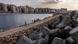 Concrete blocks installed to break the Mediterranean sea waves along the waterfront in Egypt's northern Mediterranean coastal city of Alexandria Concrete blocks installed to break the Mediterranean sea waves along the waterfront in Egypt's northern Mediterranean coastal city of Alexandria