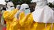 Red Cross workers wearing yellow personal protective equipment to bury a person suspected of an Ebola infection in 2022 in Uganda Red Cross workers wearing yellow personal protective equipment to bury a person suspected of an Ebola infection in 2022 in Uganda