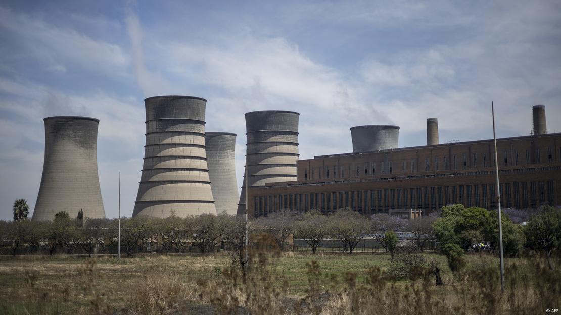 The towers of the coal-fired Kelvin Power Station in Kempton Park, Ekurhuleni, South Africa.