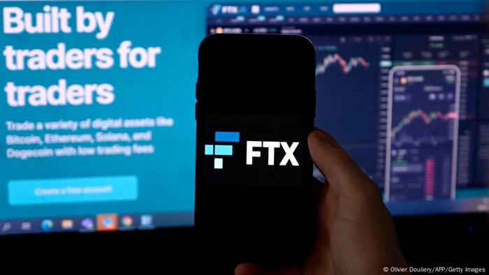 Blick auf eine frühere Website der Kryptobörse FTX 