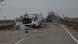 A destroyed car is seen on a highway to Kherson city A destroyed car is seen on a highway to Kherson city