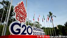 13.11.2022
A sign announcing the G20 summit is pictured in Nusa Dua, Bali, Indonesia, November 13, 2022. REUTERS/Willy Kurniawan REFILE - CORRECTING DATE