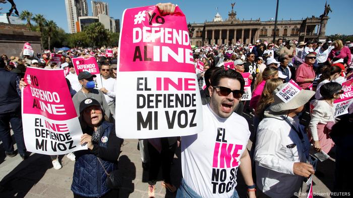 Manifestación en Monterrey, en noviembre de 2022.