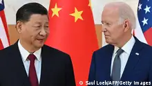 14.11.2022 *** US President Joe Biden (R) and China's President Xi Jinping (L) meet on the sidelines of the G20 Summit in Nusa Dua on the Indonesian resort island of Bali on November 14, 2022. (Photo by SAUL LOEB / AFP) (Photo by SAUL LOEB/AFP via Getty Images)