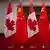 中國與加拿大國旗（示意圖）