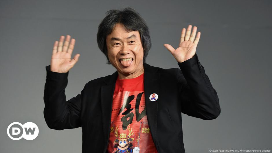 Shigeru Miyamoto, Nintendo Corp's top game designer, smiles during