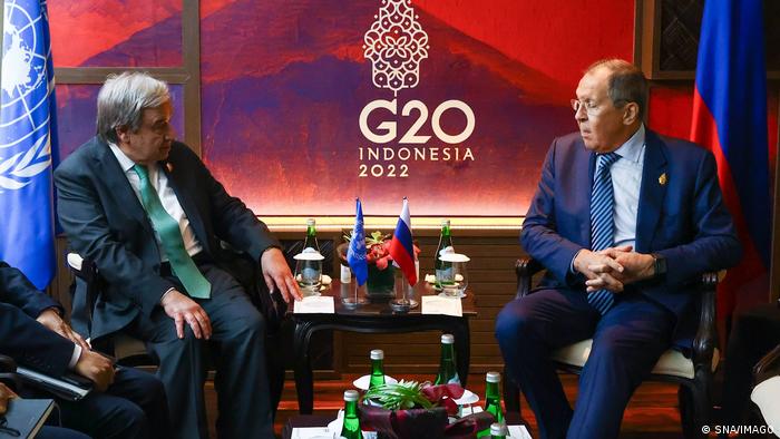 Indonesien | G20 Gipfel in Bali | Treffen Guterres und Lawrow