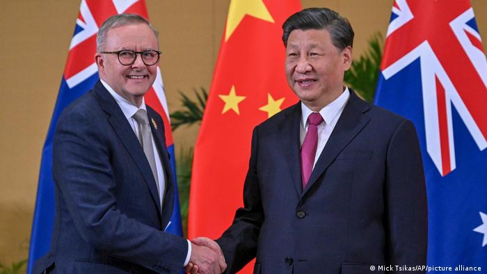 去年11月的G20峰会期间，澳大利亚总理阿尔巴尼斯同中国国家主席习近平举行会晤。