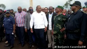 L'ancien président kenyan Uhuru Kenyatta à Goma le 16 novembre 2022