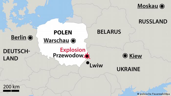 Raketeneinschlag Polen Karte