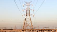 Power line in Qatar, Middle East