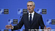 NATO Secretary General Jens Stoltenberg gestures as he addresses media after a meeting of the North Atlantic Council, following yesterday's explosion in Eastern Poland close to the border with Ukraine, at the Nato headquarters in Brussels on November 16, 2022. - Stoltenberg said on November 16, 2022 the deadly explosion in Poland was probably the result of Ukrainian anti-aircraft fire but that Russia bears ultimate responsibility for the war. (Photo by John THYS / AFP) (Photo by JOHN THYS/AFP via Getty Images)
