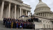 Members-elect from the U.S. House of Representatives pose for a group photo outside of the U.S. Capitol building in Washington, U.S., November 15, 2022. REUTERS/Leah Millis