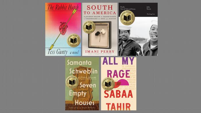 Collage der Buchcover der National Book Awards-Gewinner 2022