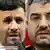 محمد علی جعفری، فرمانده سپاه پاسداران (راست) و محمود احمدی نژاد، رئیس‌جمهور ایران