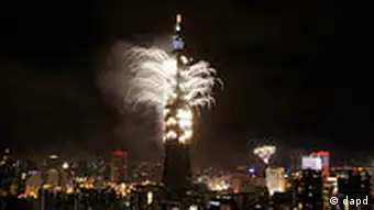 Taiwan Taipei Feuerwerk Silvester 2011