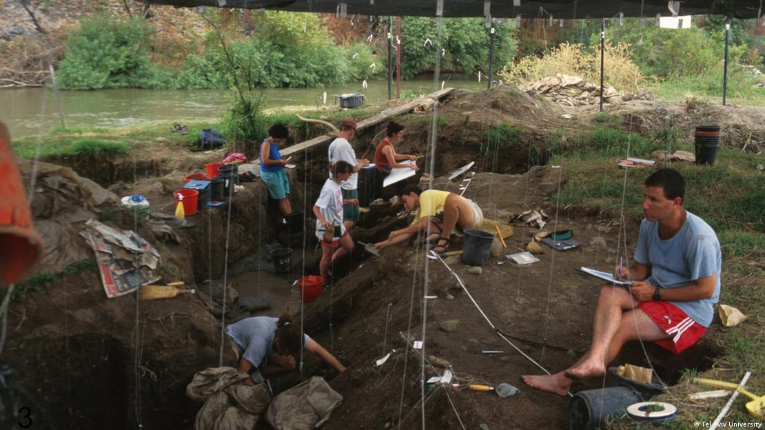 Researchers working at an archaeological dig in Israel