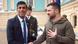 In this photo provided by the Ukrainian Presidential Press Office, Ukrainian President Volodymyr Zelenskyy, right, shakes hands with British Prime Minister Rishi Sunak during their meeting in Kyiv, Ukraine In this photo provided by the Ukrainian Presidential Press Office, Ukrainian President Volodymyr Zelenskyy, right, shakes hands with British Prime Minister Rishi Sunak during their meeting in Kyiv, Ukraine