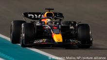 Red Bull driver Max Verstappen of the Netherlands in action during the Formula One Abu Dhabi Grand Prix, in Abu Dhabi, United Arab Emirates Sunday, Nov. 20, 2022. (AP Photo/Hussein Malla)