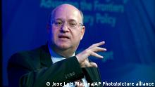 Brazil Central Bank Governor Ilan Goldfajn speak at the forum Flexible Inflation Targeting: Advancing the Frontiers of Monetary Policy at the World Bank/IMF Annual Meetings on Wednesday, April 18, 2018, in Washington. ( AP Photo/Jose Luis Magana)