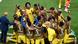 Los jugadores de Ecuador celebran el triunfo sobre los locales en el partido inaugural del campeonato. Los jugadores de Ecuador celebran el triunfo sobre los locales en el partido inaugural del campeonato.